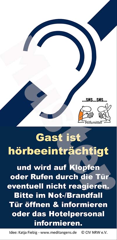 Klein Muster Hoteltüranhänger
