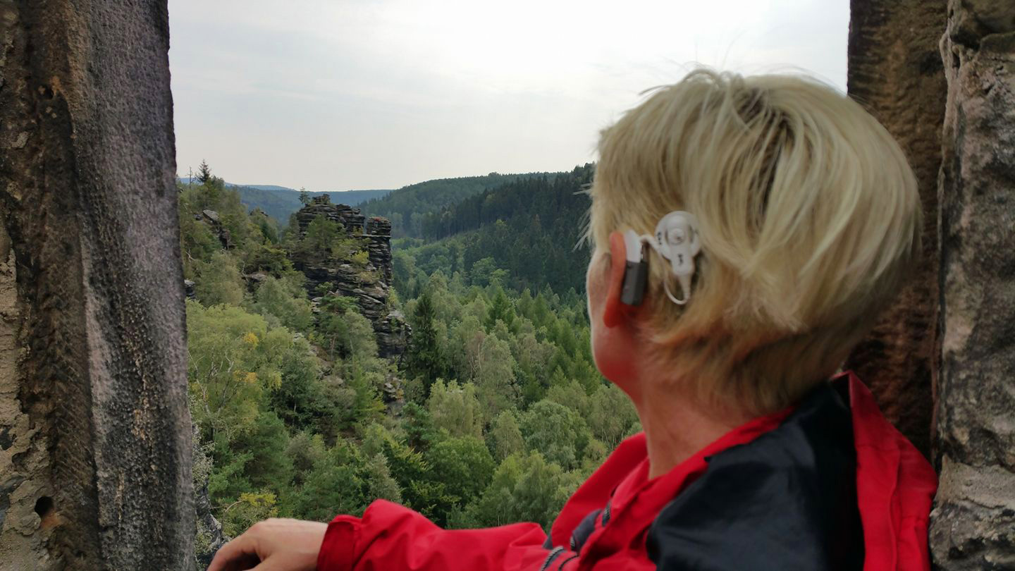 CI Träger im Hintergrund Berglandschaft